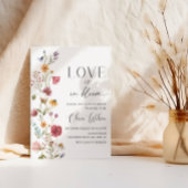 恋は開花ブライダルシャワーフローラガーデンパーティー 招待状