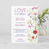 恋は開花ブライダルシャワー野花 招待状 (スタンド正面)