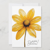 恋は開花ミニマルフローラブライダルシャワー 招待状 (裏面)