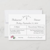 恋は開花リハーサルディナー招待状 出欠カード (正面)