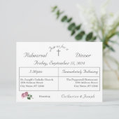 恋は開花リハーサルディナー招待状 出欠カード (スタンド正面)