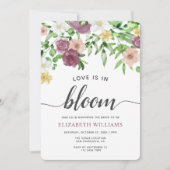 恋は開花ワイルドフラワーガーデンブライダルシャワー 招待状 (正面)