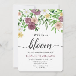 恋は開花ワイルドフラワーガーデンブライダルシャワー 招待状