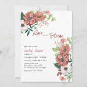 恋は開花秋の花ブライダルシャワー 招待状 (正面)