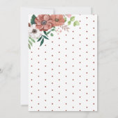 恋は開花秋の花ブライダルシャワー 招待状 (裏面)