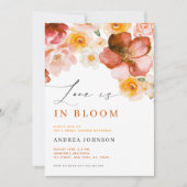 恋は開花秋フローラ秋ブライダルシャワー 招待状 (正面)