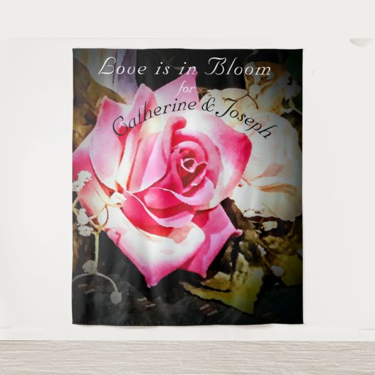 恋は開花結婚の背景 タペストリー (正面)