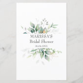 恋は開花花嫁または花婿ブライダルシャワーゲーム (裏面)