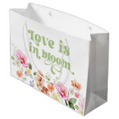 恋は開花野花ブライダルシャワー ラージペーパーバッグ (裏面アングル)