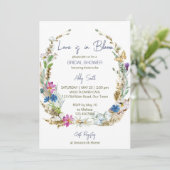 恋は開花野花ブライダルシャワー 招待状 (スタンド正面)