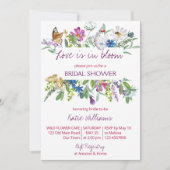 恋は開花野花ブライダルシャワー 招待状 (正面)