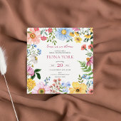 恋は開花 |かわいいワイルドフラワーブライダルシャワー 招待状