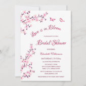 恋は開花 |さくらんぼブロッサムブライダルシャワー 招待状 (正面)