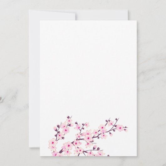 恋は開花 |さくらんぼブロッサムブライダルシャワー 招待状 (裏面)