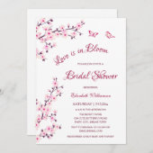恋は開花 |さくらんぼブロッサムブライダルシャワー 招待状 (正面/裏面)