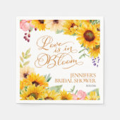 恋は開花 |ひまわりブライダルシャワー スタンダードカクテルナプキン (正面)