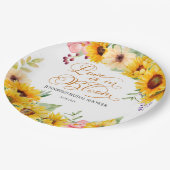 恋は開花 |ひまわりブライダルシャワー ペーパープレート (アングル)