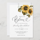 恋は開花 |ひまわりブライダルシャワー 招待状 (正面)