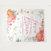 恋は開花 | フローラブライダルシャワーバックドロップ タペストリー (正面(横))