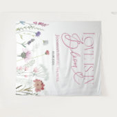 恋は開花 | フローラブライダルシャワーバックドロップ タペストリー (正面(横))