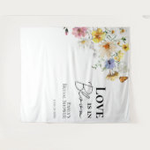 恋は開花 | ブライダルシャワー背景 タペストリー (正面(横))