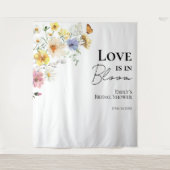 恋は開花 | ブライダルシャワー背景 タペストリー (正面)