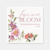恋は開花 | ロージー春ブライダルシャワー スタンダードカクテルナプキン (正面)