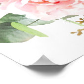 恋は開花 | ワイルドガーデンフレームブライダルシャワー ポスター (角)