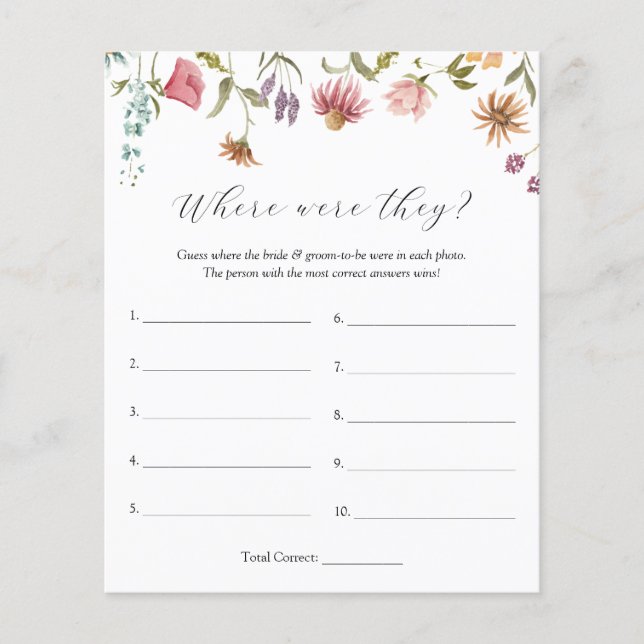 恋は開花・ワイルドフラワーで彼らが試合をした (正面)