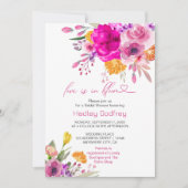 恋は開花 |ワイルドフラワーカラフル春 招待状 (正面)