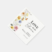 恋は開花 | ワイルドフラワーブライダルシャワー スタンダードカクテルナプキン (角)