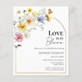 恋は開花 | 予算のブライダルシャワーへの招待 (正面)