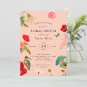 恋は開花 | 春ワイルドフラワーブライダルシャワー 招待状 (スタンド正面)