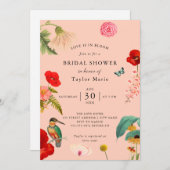 恋は開花 | 春ワイルドフラワーブライダルシャワー 招待状 (正面/裏面)