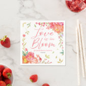 恋は開花 | 水彩フローラブライダルシャワー スタンダードカクテルナプキン (インサイチュ)