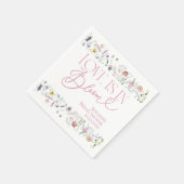 恋は開花 | 水彩フローラブライダルシャワー スタンダードカクテルナプキン (角)