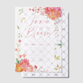 恋は開花 | 水彩フローラブライダルシャワー ベラム紙招待状 (オフセット (招待状))