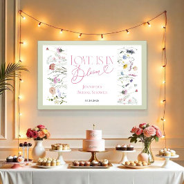 恋は開花 | 水彩フローラブライダルシャワー ポスター