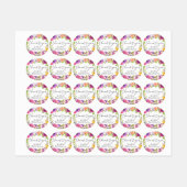 恋は開花 | 水彩フローラブライダルシャワー ラベル (シート)