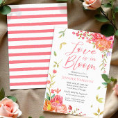 恋は開花 | 水彩フローラブライダルシャワー 招待状