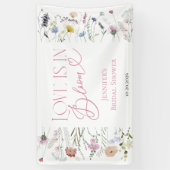 恋は開花 | 水彩フローラブライダルシャワー 横断幕 (縦)