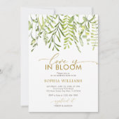 恋は開花 |緑のブライダルシャワー 招待状 (正面)