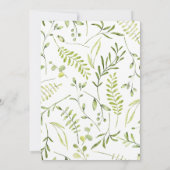 恋は開花 |緑のブライダルシャワー 招待状 (裏面)