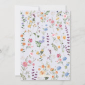 恋は開花 | Chic Wildflowerブライダルシャワー 招待状 (裏面)