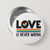 恋は間違いないレインボーLGBTQプライド月 缶バッジ (正面&裏面)