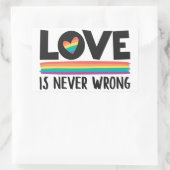 恋は間違いないレインボーLGBTQプライド月 長方形シール (バッグ)