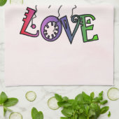 恋は飛び移る キッチンタオル (折り畳み)