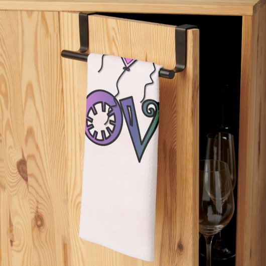 恋は飛び移る キッチンタオル (三つ折り)