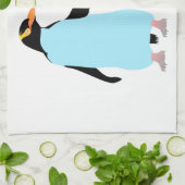 恋をしているペンギン キッチンタオル (折り畳み)