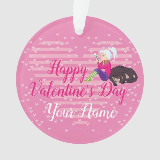 恋をしている女の子 オーナメント (正面)